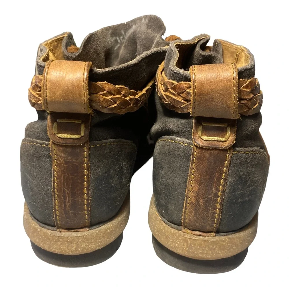 BORN Temple Rust Brown Distressed Leather Suede Ankle Boot Women's 9.5 F32529 - Picture 4 of 6